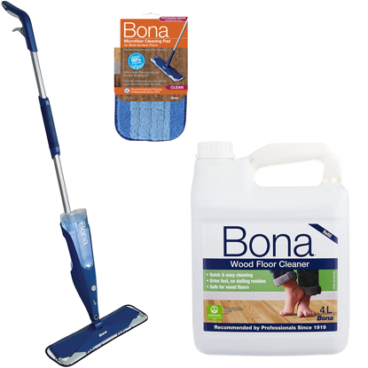 Picture of Bona Premium Spray Mop with Bona 2.5L or 4L Cleaner Refill and Extra Cleaning Pad