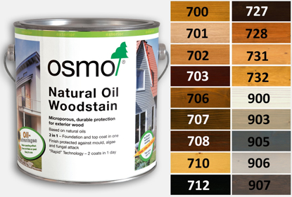 Picture of Osmo Natural Oil Woodstain Matt - Exterior - Mixed to Order