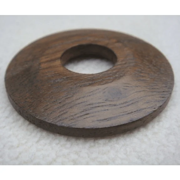 5mm Slimline Walnut Lacquered Radiator Pipe Ferrules Twin Pack